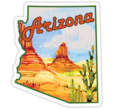 arizona vintage desert cactus travel mountains saguaro grand canyon phoenix tucson yuma sticker by myhandmadesigns in 2020 saguaro desert cactus arizona pinterest