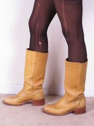 Vintage leather campus boots / 70s ladies tall riding boot / size 9 n / hippie boho brown shoe / seventies 1970s hippy dress / boho bohemian. Vintage Frye Marbleized Tan Banana Leather Womans Cowboy Cowgirl Tall Campus Stacked Heel Boots Sz Womans 8m Boots Stacked Heel Boots Frye