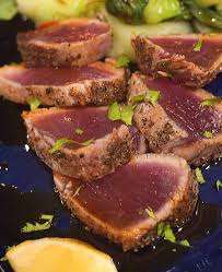 seared tuna with bok choy and citrus
