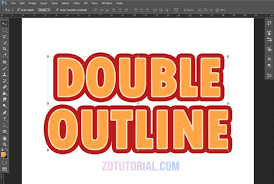 Perlu diketahui cara yang akan kami berikan disini dapat dilakukan di versi apapun yang ada di adobe photoshop. Tutorial Membuat Double Garis Outline Di Photoshop Garis Ganda Tulisan Zotutorial