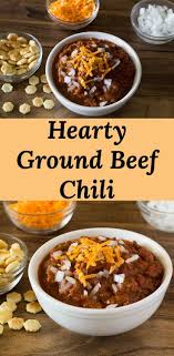 Hearty Ground Beef Chili Recipe Is Easy To Put Together And A Crowd Favorite This One Can Be Made W Ground Beef Chili Spicy Recipes Ground Beef Chili Recipes