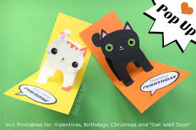 For each four beds in a village, a cat will spawn (up to 10), so you'll likely have a variety of you can tell a cat to sit and make it stay in one place, say, if you wanted an indoor cat to stay in your home. 3d Cat Card Diy Red Ted Art Make Crafting With Kids Easy Fun