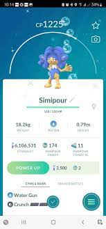Shiny Simipour ( Panpour Evolution ) Pokemon Trade Go | eBay