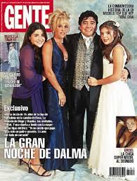 Claudia Villafane Diego Maradona Dalma Maradona Giannina Maradona Diego Armando Maradona And Claudia Maradona Gente Magazine 02 April 2002 Cover Photo Argentina