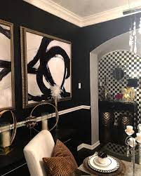 Black Dining Room Niche Decorating Ideas Black And White Art Work And Decor Mackenzie Child S Wall Paint Diy Niche Decorating Ideas Diy Wall Painting Decor