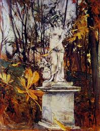 Statue In The Park Of Versailles Giovanni Boldini Oil Painting Giovanni Boldini Impressionism Painting Giovanni