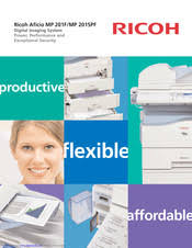 This driver enables users to use various printing devices. Ricoh Aficio Mp 201spf Manuals Manualslib
