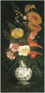 After gauguin's departure, van gogh imagined the two major versions as wings of the berceuse triptych, and finally he included them in his les xx two cut sunflowers. Vase With Asters And Phlox Vangogh Van Gogh Flowers Van Gogh Paintings Flower Painting