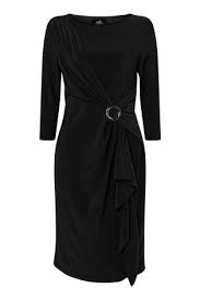 Wallis Black Ring Ruched Side Dress Ruching Black Rings Dresses