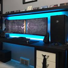 Appealing Desk Gaming Setup Best Ideas About Gaming Desk On Pinterest Pc Setup Gaming Gaming Schreibtisch Schreibtisch Setup Gameroom Ideen