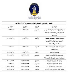 جامعة حائل Pe Twitter مواعيد الفصل الدراسي الصيفي للعام الجامعي 1437 1436هـ Https T Co X6sbx8q1lt