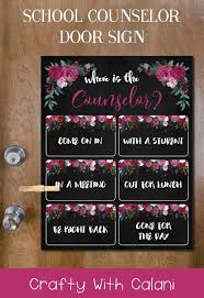 School Door Sign Template Personalized Door Sign Where Is Etsy Door Signs Office Door Signs Counselor Door Sign
