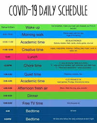 School Closure Activity Schedule In 2020 Daily Schedule Daily Schedule Kids School Schedule