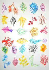 Reef Collection Coral Reef Original Watercolor No Print Multicolor Rainbow Colors Sea Ocean Original Watercolors Ocean Tattoos Coral Reef