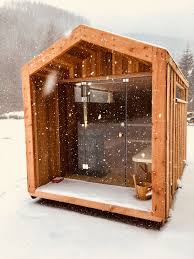 Out Sauna Ready For Its New Home In West Wales Sauna Diy Sauna Design Outdoor Sauna