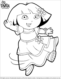 Dora The Explorer In A Pretty Princess Dress Coloring Sheet Dora Coloring Free Coloring Pages Super Coloring Pages