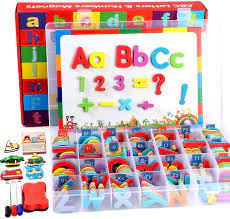 T one example of a magnet is a refrigerator magnet. Amazon Com 253 Pcs Magnetic Letters And Numbers Kit With Double Sided Magnetic Board And Storage Box Foam Alphabet Abc Refrigerator Magnets Classroom Educational Toys For Kids Children Toddlers Toys Games