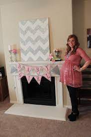 John And Rachel Pink Grey Chevron Baby Shower Grey Baby Shower Baby Shower Princess Baby Shower