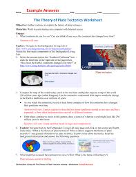 Plate tectonics move, so when two plate tectonics move towards. 33 The Theory Of Plate Tectonics Worksheet Answers Free Worksheet Spreadsheet