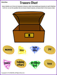 Bible treasure chest coloring page. Treasure Chest Sermon On The Mount Kids Korner Biblewise