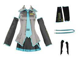 Halloween Party Cosplay Costume Hatsune Miku Set 1st Version Size Kid - US  3XL | eBay