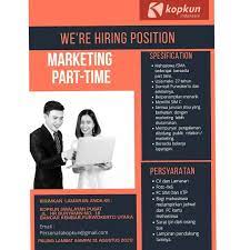 Skarang selain ngajar aku juga part time di salah satu toko dan rental outdoor di purwokerto. Lowongan Kerja Purwokerto Lowongan Kerja Part Time Kopkun Posisi Marketing Deadline 31 Agustus 2020 Lokerpurwokerto Lowongankerja Loker Lowongankerja Infoloker Peluangkerja Purwokerto Banyumas Lokermarketing Marketing Facebook