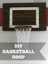 Diy Basketball Hoop For My Boys Bedroom Tamaras Joy Diy Basketball Hoop Diy Basketball Basketball Hoop