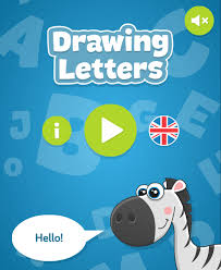 Doodle simple primitive kids alphabet, vector hand drawn letters elements. Drawing Letters Educational Html5 Game For Kids