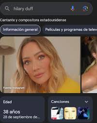 Feliz cumpleaños N°38 para Hilary Duff!