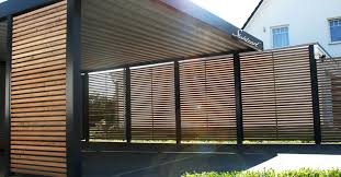 Carport Sichtschutz Holz Larche Metall Rostock Flachdach Stahlzart Sichtschutz Holz Zaun Dekorationen Terrasse Zaun