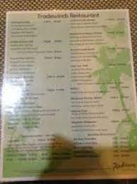 The dishes and flavours are exactly how you would expect them to be fresh and delicious, i would definitely recommend this place and of course i will order again. Tradewinds Restaurant Menu Picture Of Radisson Grenada Beach Resort Tripadvisor