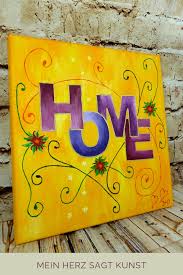 Acrylbild Mit Home Motiv Idee Zum Malen Acrylbilder Acrylmalerei Acrylbilder Malen
