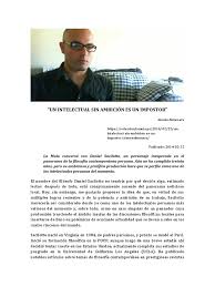 Un Intelectual Sin Ambición Es Un Impostor. Entrevista de Daniel Sacilotto.  Alonso Almenara