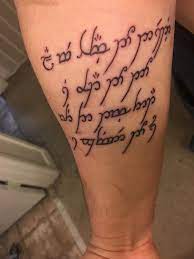 Which are your favorite short inspirational quotes to have tattooed? My Latest Tattoo A Quote From Gandalf All We Have To Decide Is What To Do With The Time That Is Given To Us In Elvish Latest Tattoos Tattoos Geek Tattoo