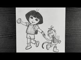 How To Draw Dora And Boots Friendship Day Drawing Happy Friendship Day Drawing Pencil Art Youtube Pencil Drawings Pencil Art Happy Friendship Day