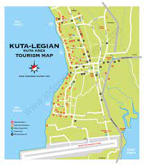 You can customize the map before you print! Jungle Maps Map Of Kuta Bali Streets