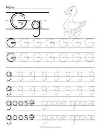 Free Printable Tracing Letter G Worksheet Tracing Worksheets Preschool Letter Tracing Printables Letter Q Worksheets