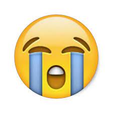 Crying Emoji Sticker Zazzle Com In 2021 Crying Emoji Emoji Stickers Emoji Faces