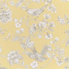 John Lewis Partners Nightingales Wallpaper Yellow John Lewis Wallpaper Wallpaper Mums Wallpaper