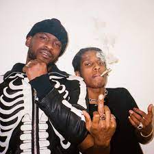 Spotted Asap Rocky Skepta In Vlone X Neighborhood Bones Jacket Pause Online Men S Fashion Street Style Fashion News Streetwear