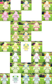 The Alcremie Grid Pokemon Art Pokemon Anime Hair