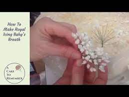 How To Make Royal Icing Baby S Breath For Cake Decorating Youtube Fondant Flower Tutorial Royal Icing Flowers Cake Decorating Tutorials