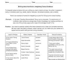 Math 34b integration worksheet solutions 4 solution. Integrating Evidence Worksheets Teaching Resources Tpt