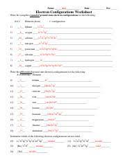 The results for electron configuration worksheet answer key. Electron Configuration Worksheet Key 2016 2017 Pdf Name Key Date Per Electron Configurations Worksheet Write The Complete Expanded Ground State Course Hero