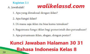 Maybe you would like to learn more about one of these? Kunci Jawaban Halaman 30 31 Bahasa Indonesia Kelas 8 Kegiatan 2 1 Wali Kelas Sd