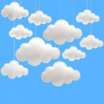 Amazon.com: 10Pcs 3D Cloud Decorations Hanging Clouds for ...