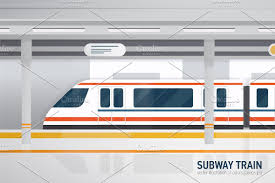 Subway Train Underground Platform Sponsored Train Horizontal Banner Modern Ad Subway Train Subway Underground