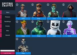 Busca armas, protégete y ataca a los otros 99 jugadores para conseguir ser el último jugador en pie en el juego de supervivencia de epic games fortnite. Fortnite Skin Changer Skin Swapper Download Brskins Skin Changer Ps4 Controller Skin Skin