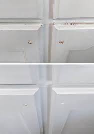 4 easy steps to make your cabinets look new again. How To Touch Up Chipped Cabinet Paint Lovely Etc