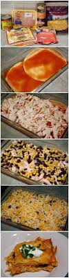 Skinny Chicken Enchilada Casserole Mexican Food Recipes Recipes Food